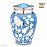 Siver Birds Large Urn