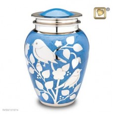 Siver Birds Large Urn