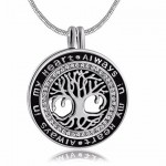 Tree of Life Black & Silver Pendant