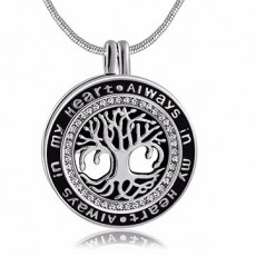 Tree of Life Black & Silver Pendant