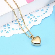 Gold Coloured Full Heart Pendant