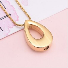 Gold Coloured Tear Drop Pendant